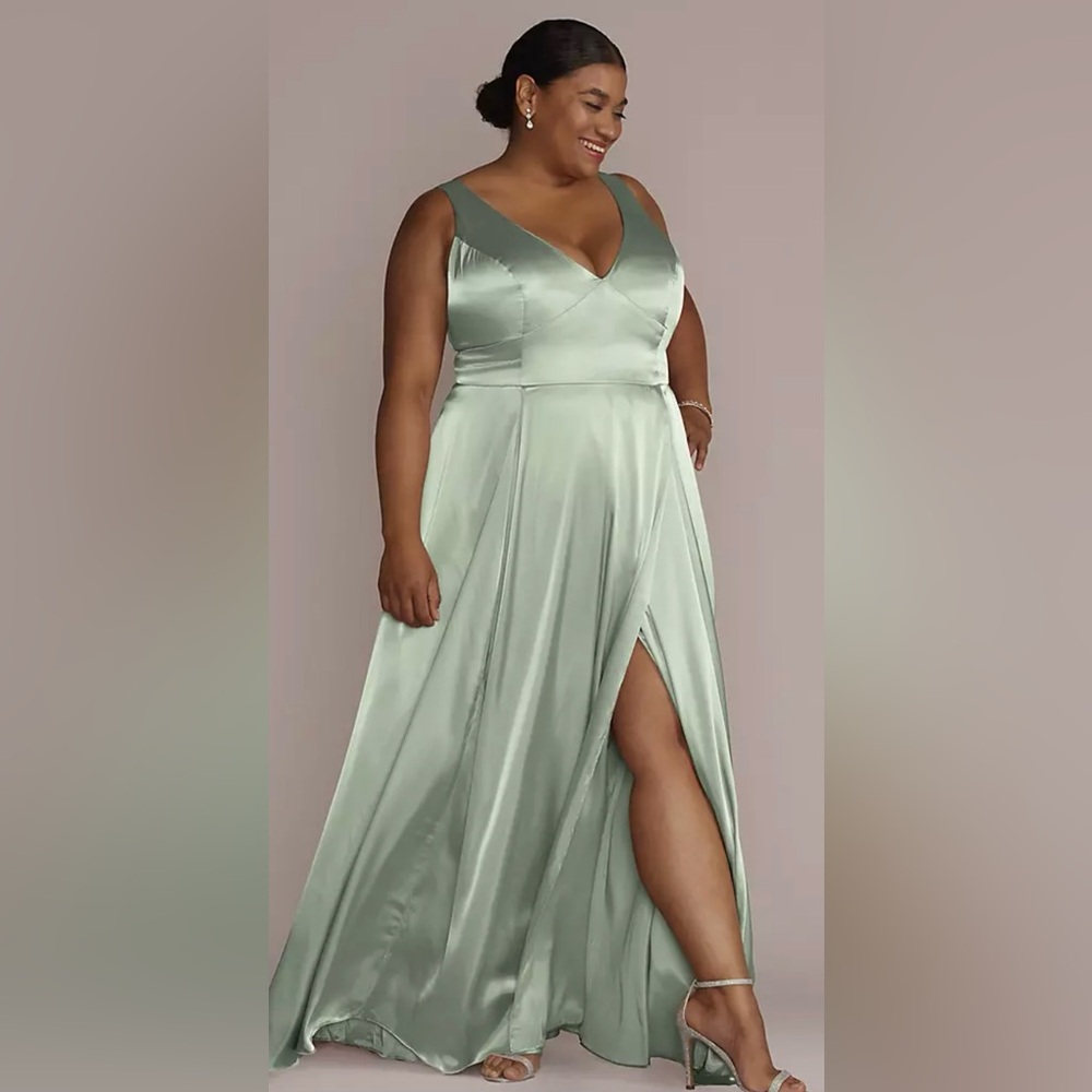 Women's Galina Signature Sage 100%
Polyester A-Line Dress Size 18